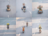 Những chiếc xe chở Tết về nhà