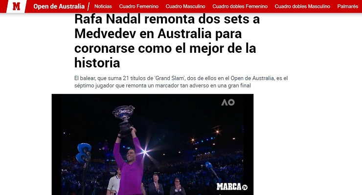 Nadal vô địch Australian Open: Báo TBN mở hội, báo Nga đòi công bằng cho Djokovic - 1