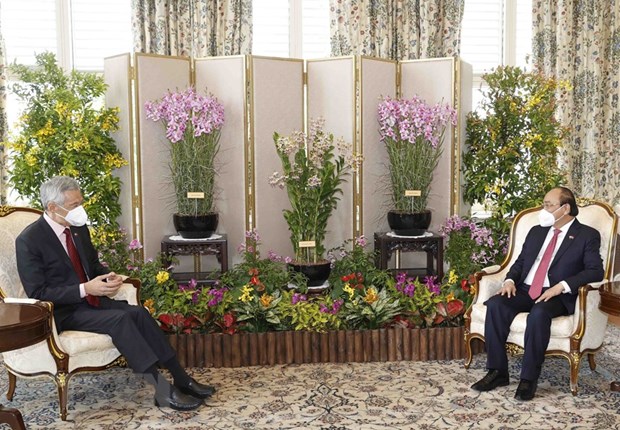 Chủ tịch nước Nguyễn Xuân Phúc hội đàm với Thủ tướng Singapore - 2