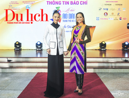 Giải trí - Đại sứ hình ảnh lễ hội áo dài 2022 H'Hen Niê rực rỡ trong tà áo dài thổ cẩm