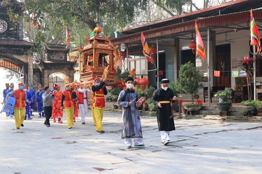 Hình ảnh lễ rước nước lễ hội Thủy tổ Quan họ tại Bắc Ninh - 1
