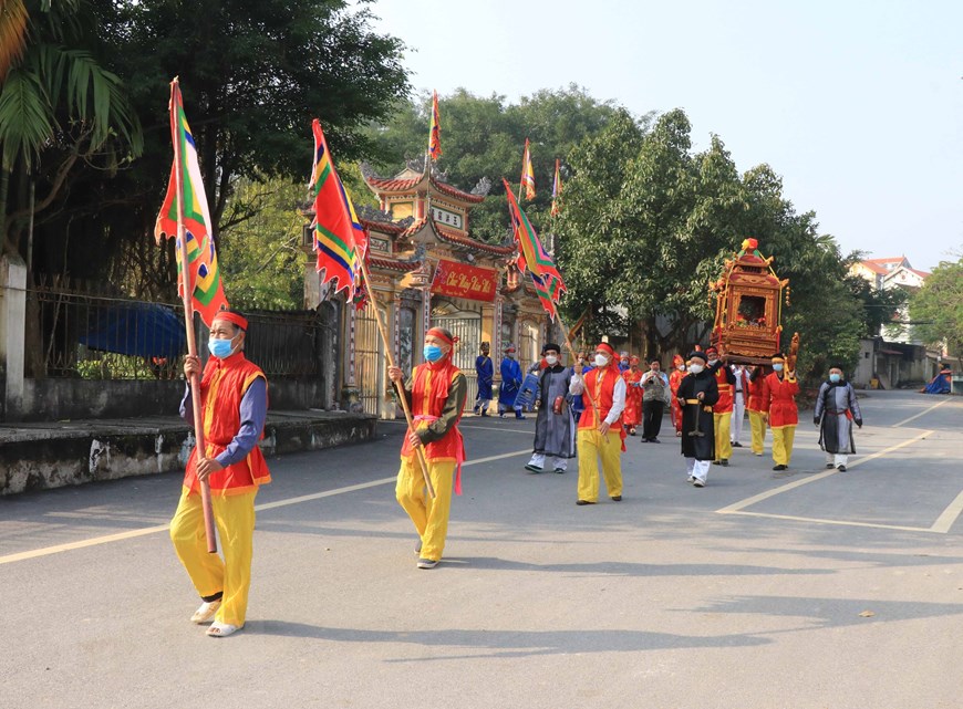 Hình ảnh lễ rước nước lễ hội Thủy tổ Quan họ tại Bắc Ninh - 2