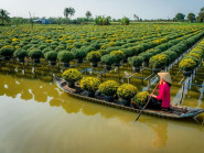 Thuyền hoa Sa Đéc hối hả về chợ Tết