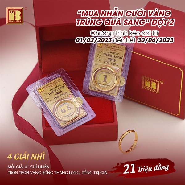 Sức hút mua trang sức cưới vàng, trúng quà sang đợt 2 tại Bảo Tín Minh Châu - 4