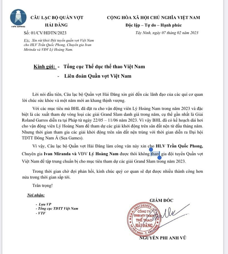 Tại sao tay vợt số 1 VN Lý Hoàng Nam xin rời tuyển không dự SEA Games 32? - 4