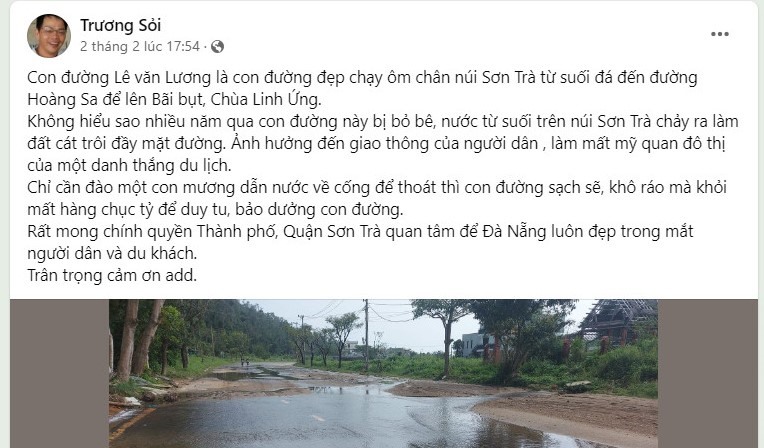 Đà Nẵng: Đường lên bán đảo Sơn Trà nhếch nhác, lênh láng nước - 2