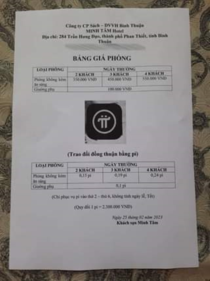 Khách sạn bình dân ở Phan Thiết chấp nhận thanh toán bằng đồng tiền ảo Pi - 2