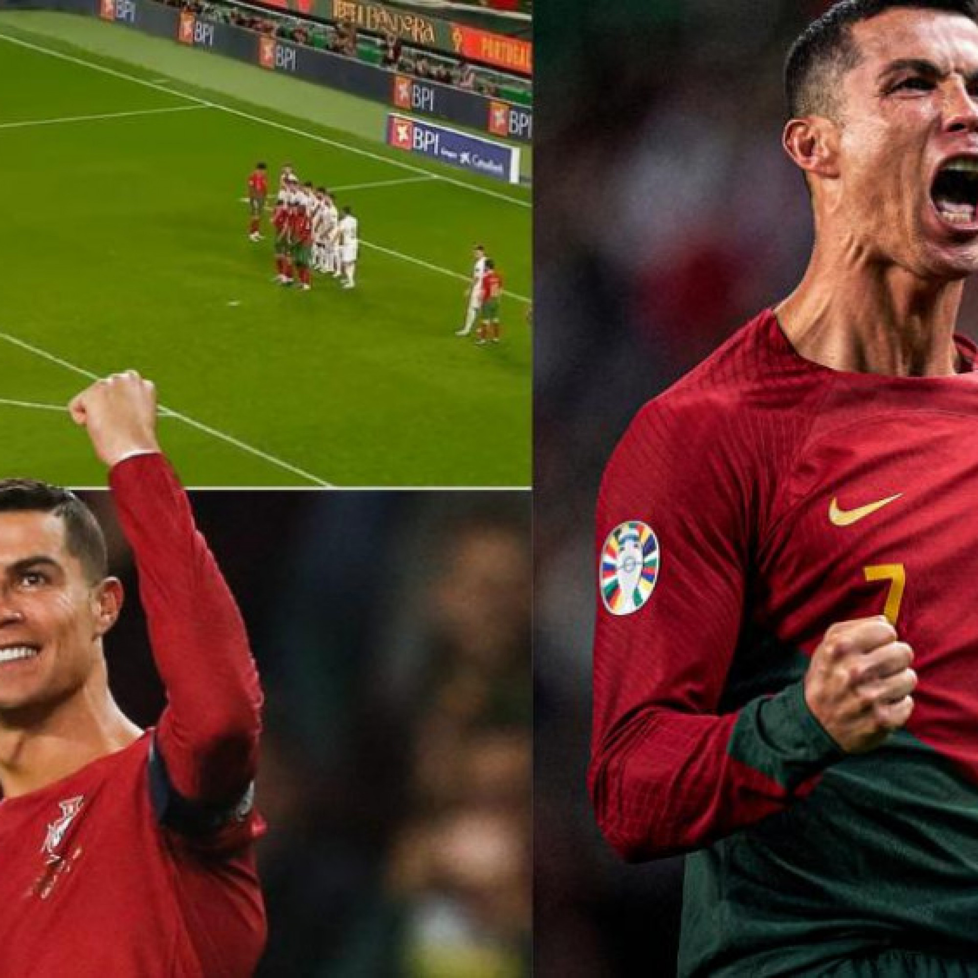  - Ronaldo liên tiếp đá phạt ghi bàn: Fan khen hay nhất lịch sử, sớm vượt Messi