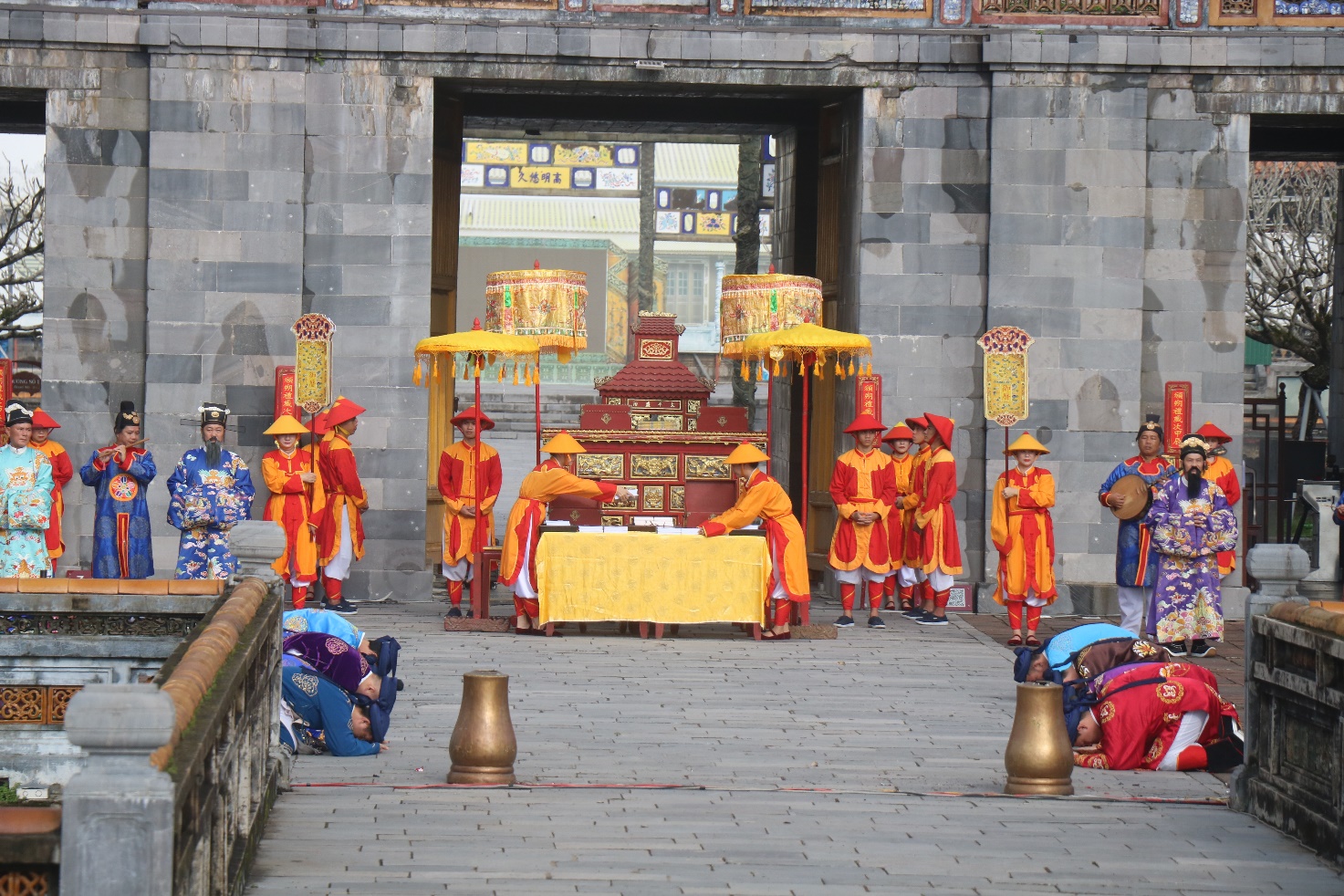 Đầu năm vào Hoàng cung Huế xem tái hiện lễ Ban sóc triều Nguyễn - 1