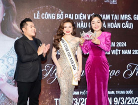  - Nghệ sĩ violin Hàn Quốc Jmi Ko đến chúc mừng Ngọc Trang đại diện Việt Nam "chinh chiến" tại Mrs Globe 2024