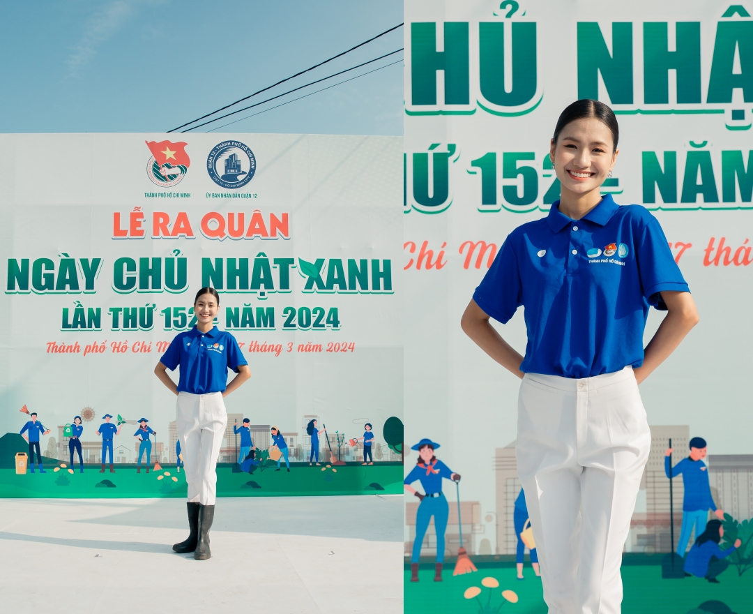 Hoa hậu Nguyễn Thanh Hà góp sức cải tạo cảnh quan môi trường vì thành phố xanh - 1