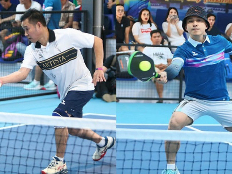 Danh thủ Hồng Sơn, ca sĩ Tuấn Hưng lần đầu dự giải pickleball gây “sốt”