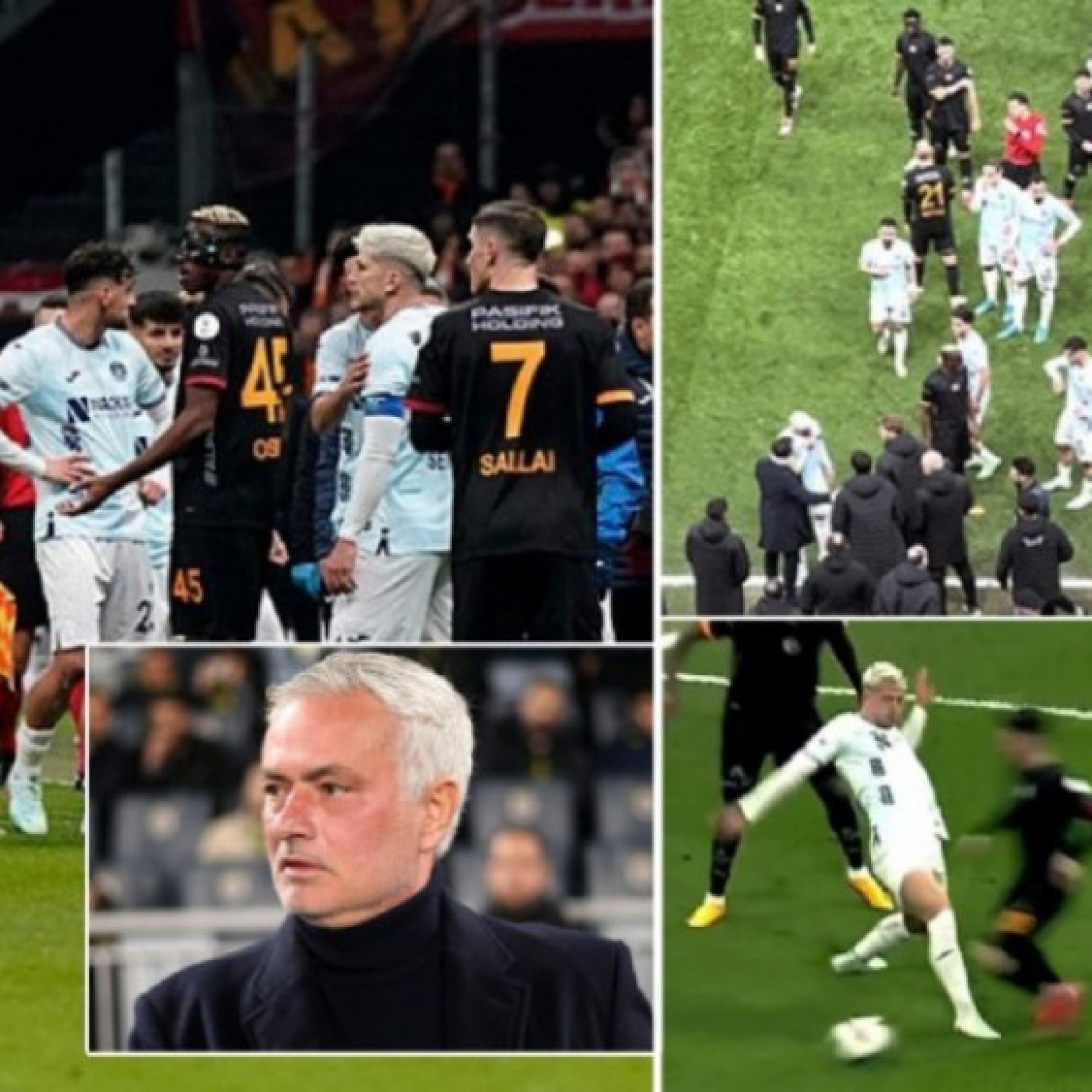  - CLB Thổ Nhĩ Kỳ bỏ trận đấu vì bị thổi penalty, HLV Mourinho phản ứng lạ