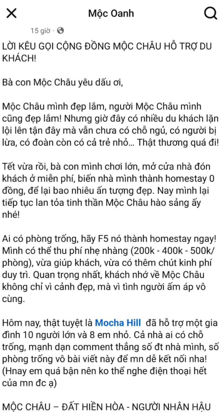 Mộc Châu 'cháy' phòng, người dân dọn nhà mời du khách vào ở miễn phí - 2