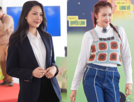  - Ngọc Châu, Bùi Quỳnh Hoa và dàn cast "Về quê làm giàu" trổ tài catwalk cùng bà con Quảng Ninh