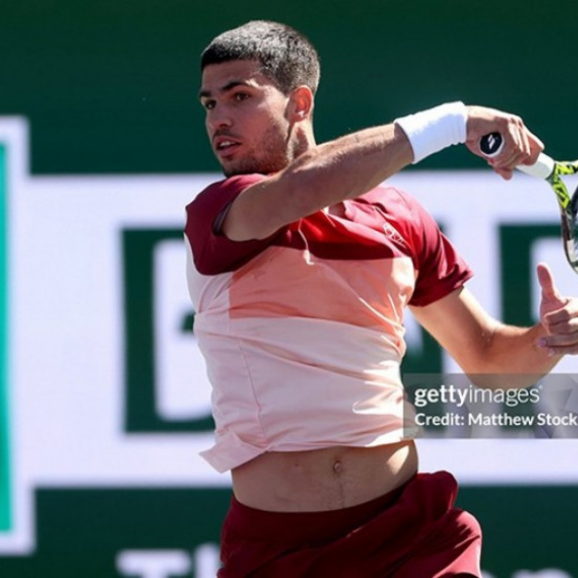  - Video tennis Shapovalov - Alcaraz: "Mưa" break trong set 1 (Indian Wells)