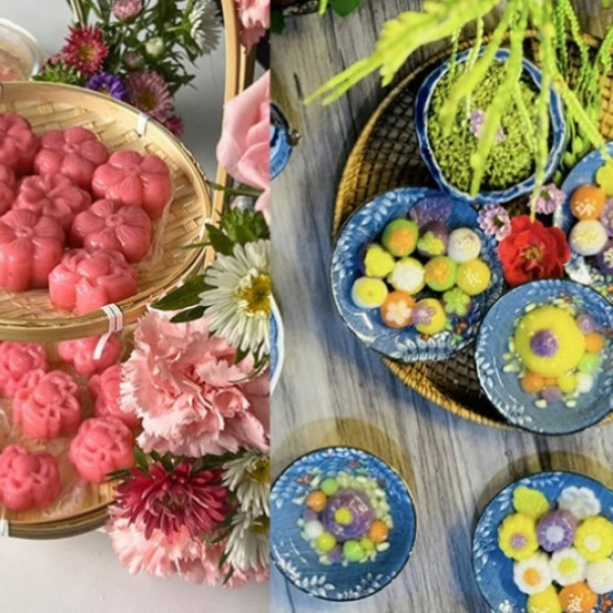 Không chỉ là bánh trôi trắng tròn, các chị đẹp làm mâm cúng Tết Hàn thực vô cùng đẹp mắt