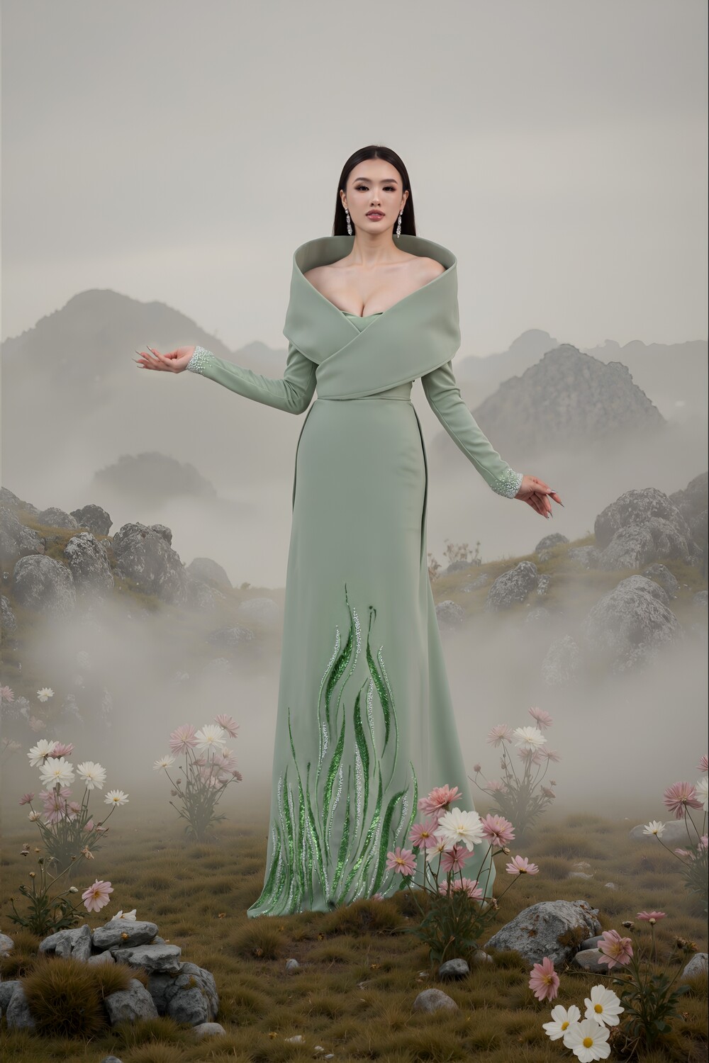 Loạt Hoa hậu đình đám “xông đất” bộ sưu tập đầu năm của NTK Duy Trần - 6