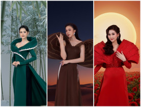  - Loạt Hoa hậu đình đám “xông đất” bộ sưu tập đầu năm của NTK Duy Trần