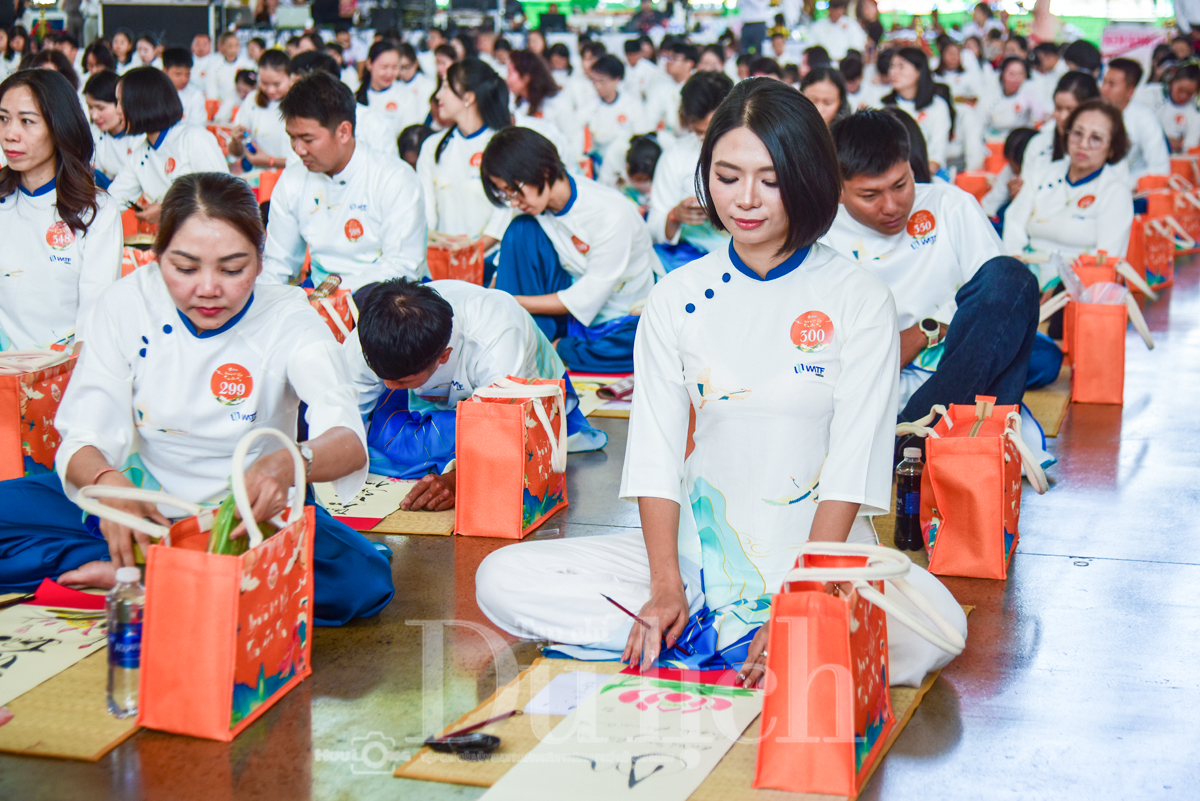 Trẩy hội ‘Nghìn nét Việt’ cùng hơn ngàn thư pháp gia quần tụ, múa bút vẽ chữ chúc mừng Xuân mới - 11