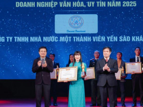  - Yến sào Khánh Hòa vào Top 20 “Doanh nghiệp Văn hóa, Uy tín năm 2025”