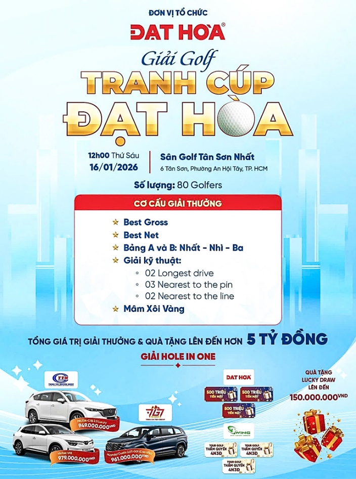 Giải Golf tranh cúp Đạt Hòa 2026 với tổng giá trị giải thưởng lên đến 5 tỷ đồng - 2
