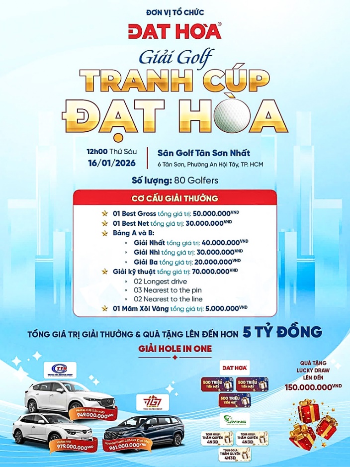 Giải Golf tranh cúp Đạt Hòa 2026 với tổng giá trị giải thưởng lên đến 5 tỷ đồng - 3
