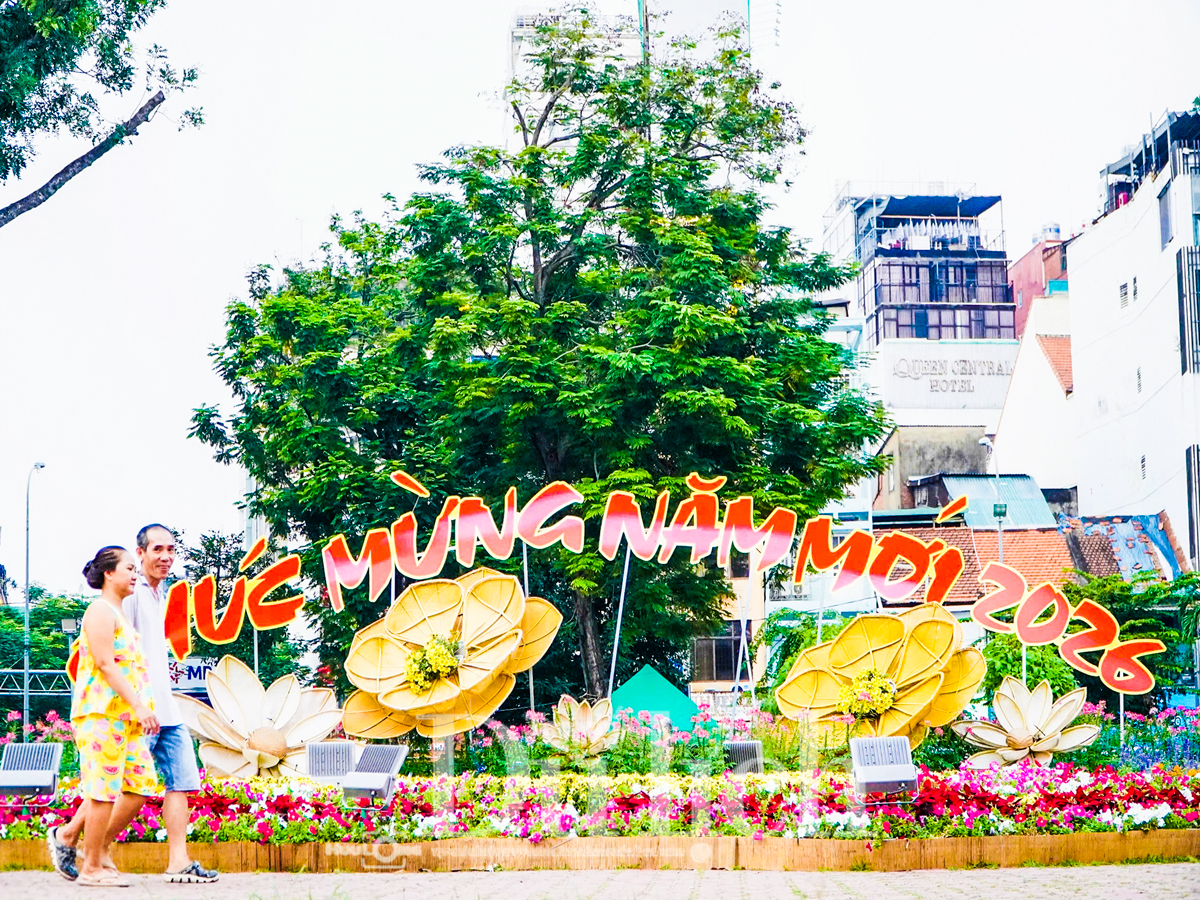 Nhịp bước du xuân, ngắm TP.HCM rực rỡ cờ hoa chào mừng ngày hội lớn - 15