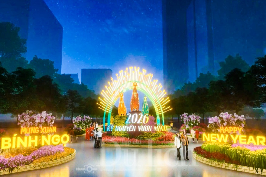 Ngựa 'chín hồng mao' xuất hiện ở Đường hoa Nguyễn Huệ Tết Bính Ngọ 2026 - 1