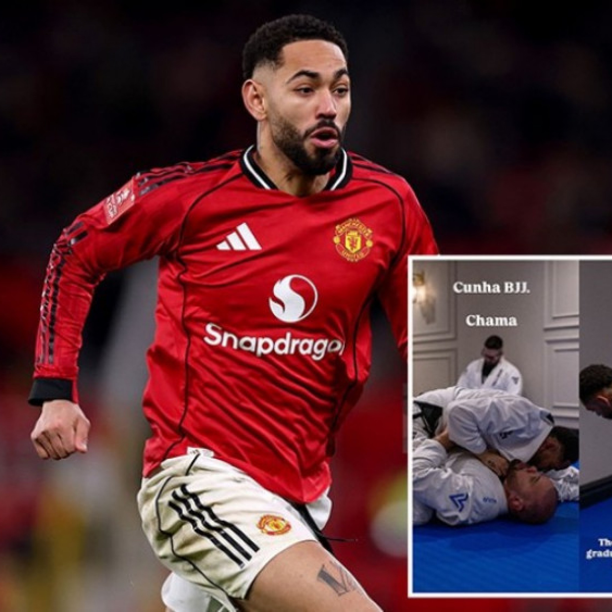  - Sao MU Cunha đè ngửa đối thủ trên sàn tập võ, CĐV "cầu nguyện" cho Arsenal