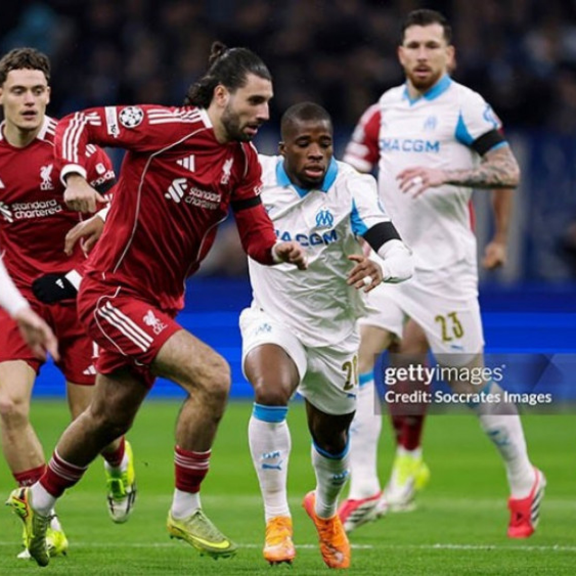  - Video bóng đá Marseille - Liverpool: Siêu phẩm đá phạt (Cúp C1)