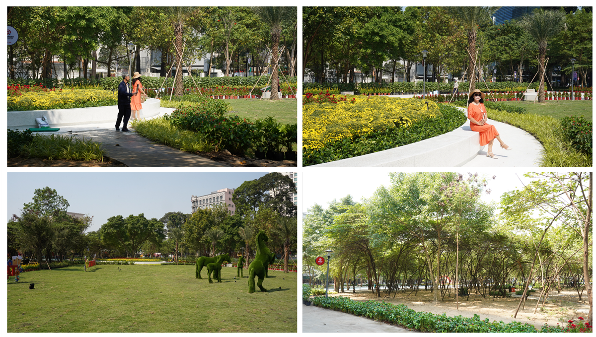 Người dân TP HCM vui xuân trong công viên đầu tiên hình thành từ ‘đất vàng’ - 5