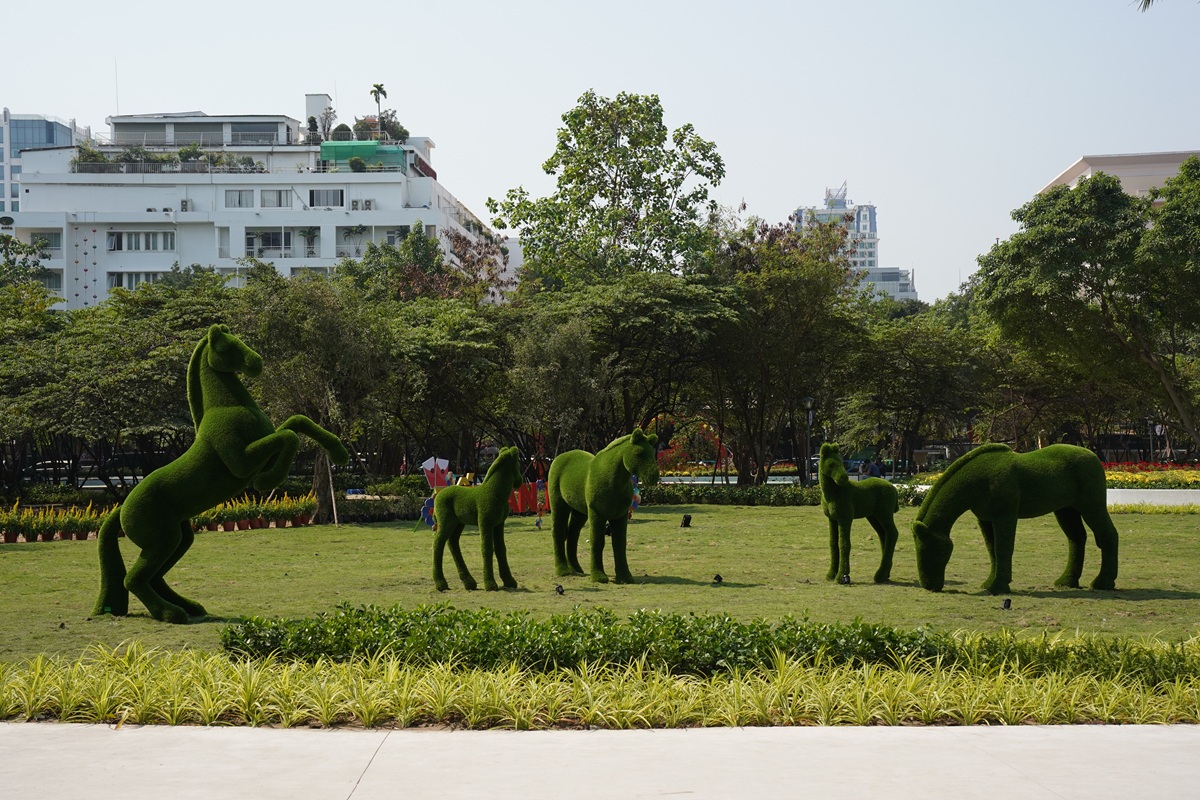 Người dân TP HCM vui xuân trong công viên đầu tiên hình thành từ ‘đất vàng’ - 3