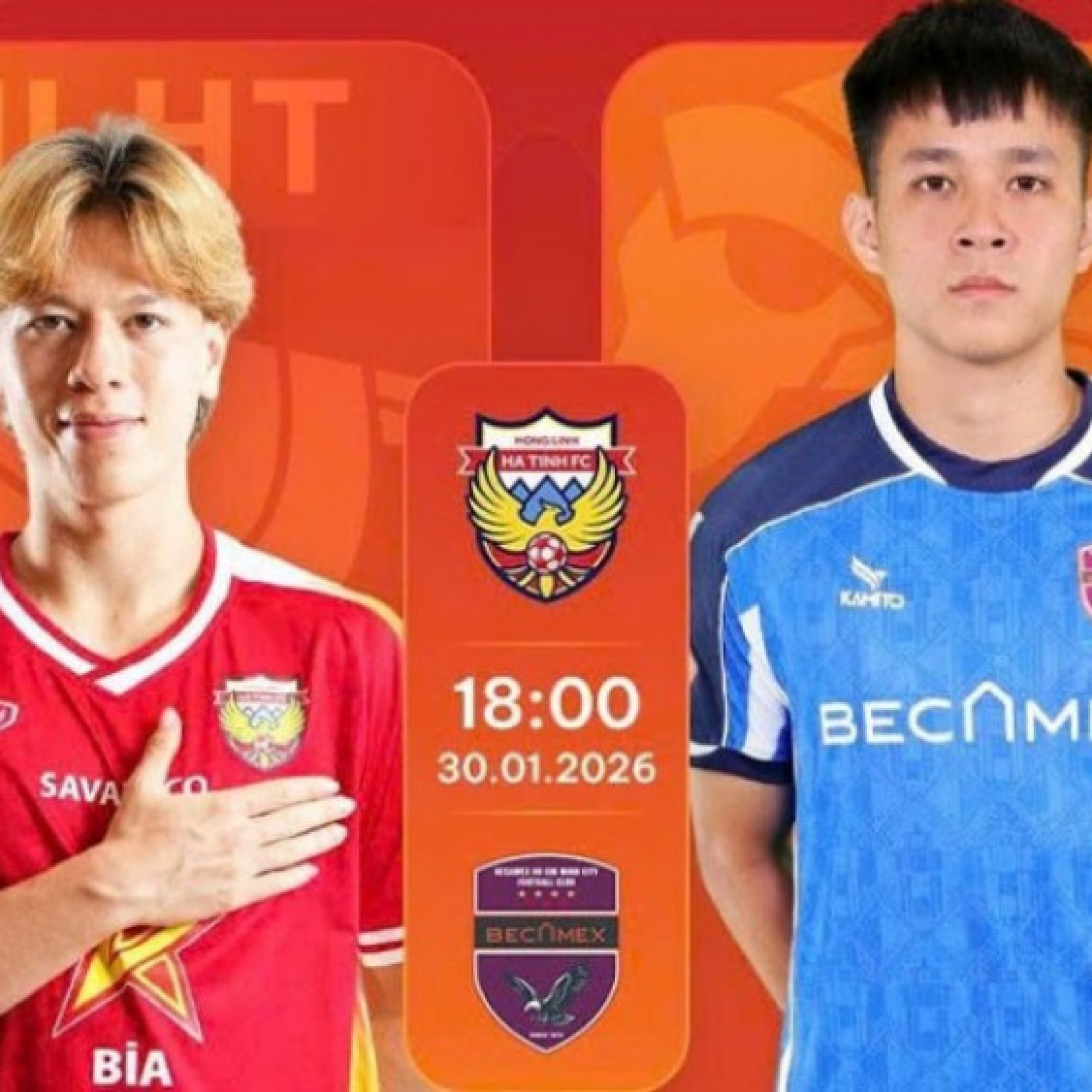  - Trực tiếp bóng đá Hà Tĩnh - Becamex TP.HCM: Lợi thế thành tích đối đầu (V-League)