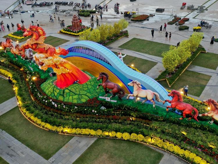 Gia Lai khánh thành cụm Linh vật Thánh Gióng - Đất Võ - Đại Ngàn