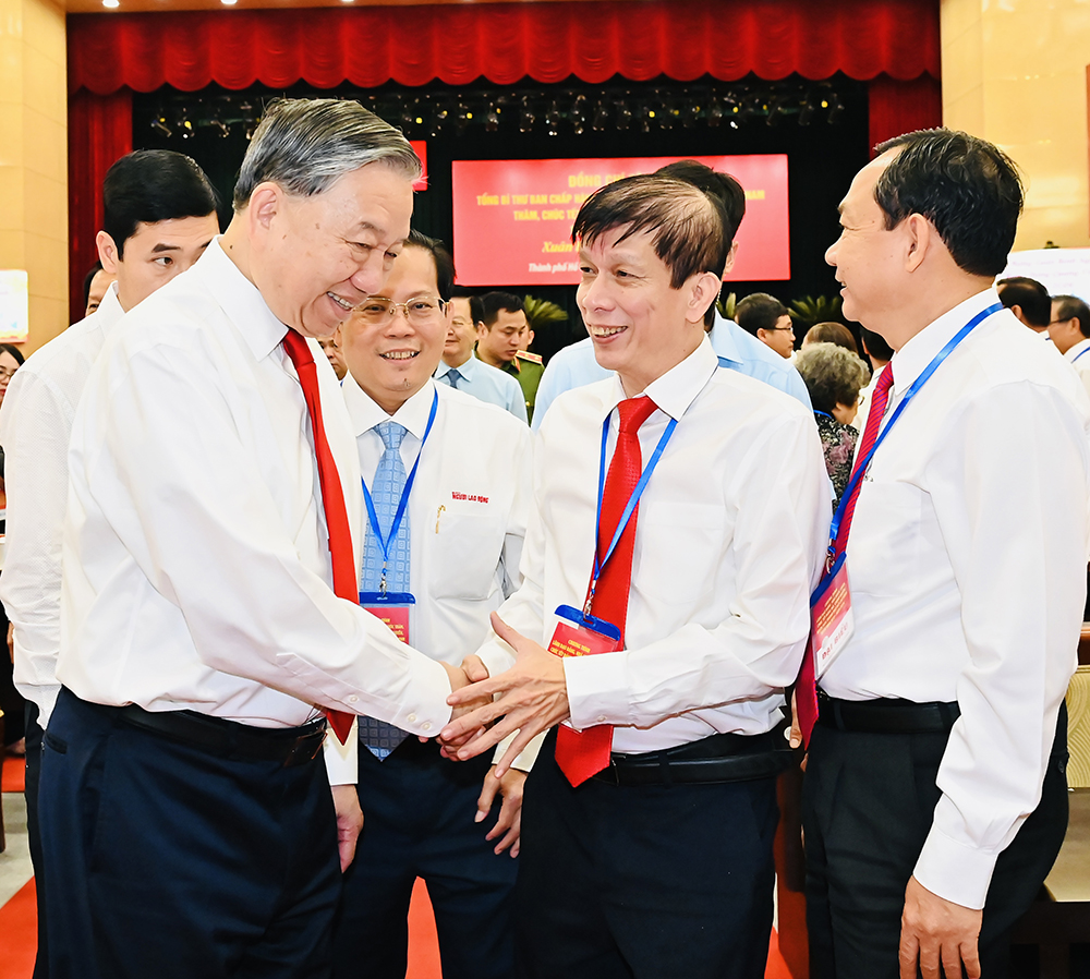 Tổng Bí thư Tô Lâm thăm, chúc tết TPHCM - 4