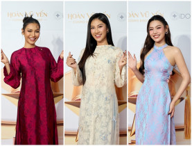  - Mook Karnruethai Tassabut, Phương Linh, Cẩm Ly rạng rỡ trong tà áo dài, khoe nhan sắc nổi bật