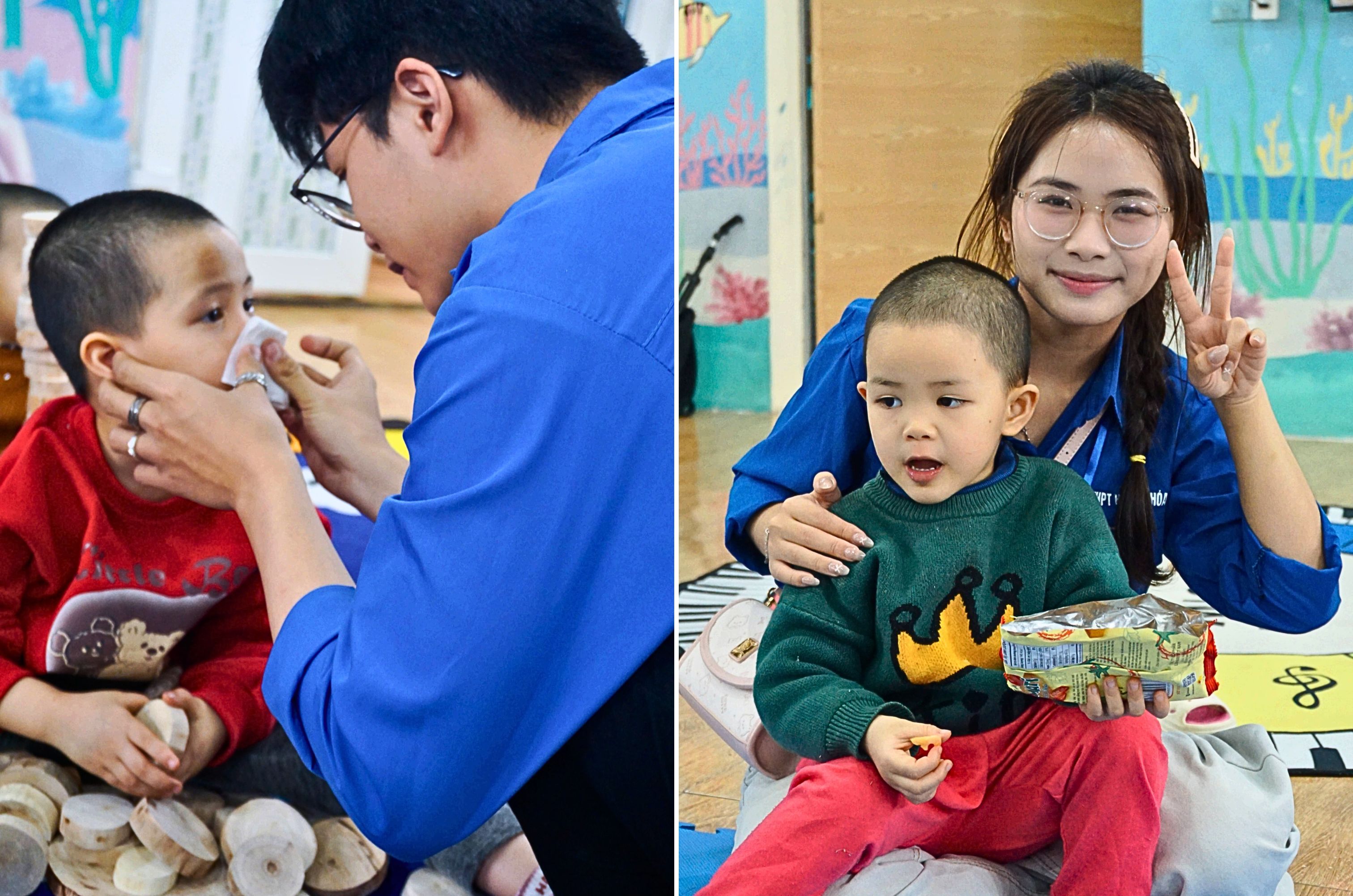 Sinh viên ĐH Hồng Đức mang xuân ấm áp đến trẻ mồ côi chùa Hồi Long - 2