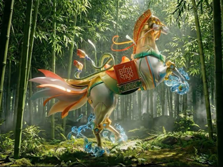 Linh vật “Bính Ngọ vươn mình” truyền cảm hứng tri thức tại Đường sách Tết 2026