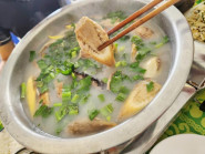 Đậm đà canh chua lõi bắp chuối ở Cà Mau