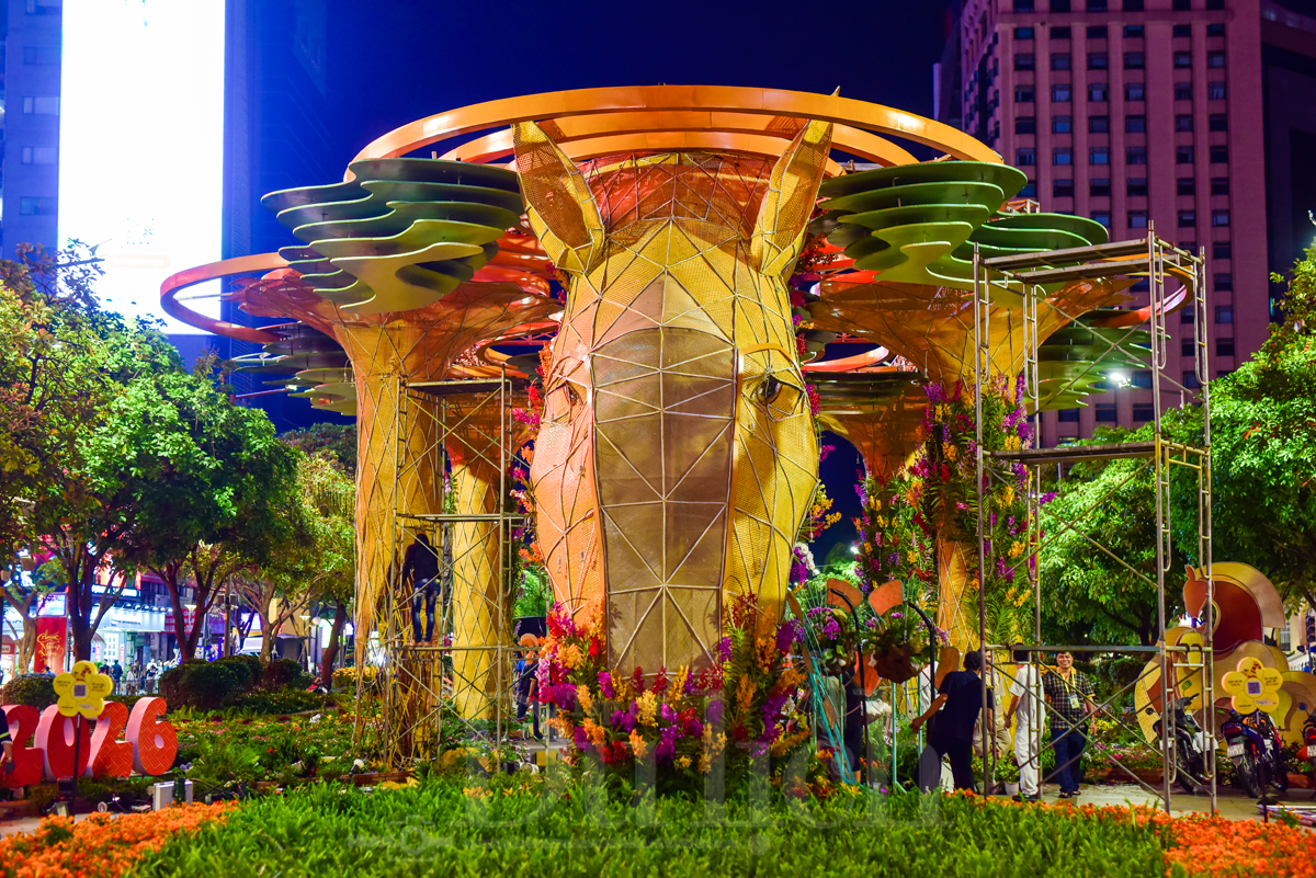 Xuyên đêm thu dọn Đường hoa xuân, tạm biệt những chú ngựa linh vật tết Bính Ngọ - 3