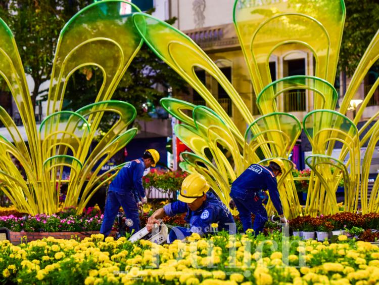 Xuyên đêm thu dọn Đường hoa xuân, tạm biệt những chú ngựa linh vật tết Bính Ngọ