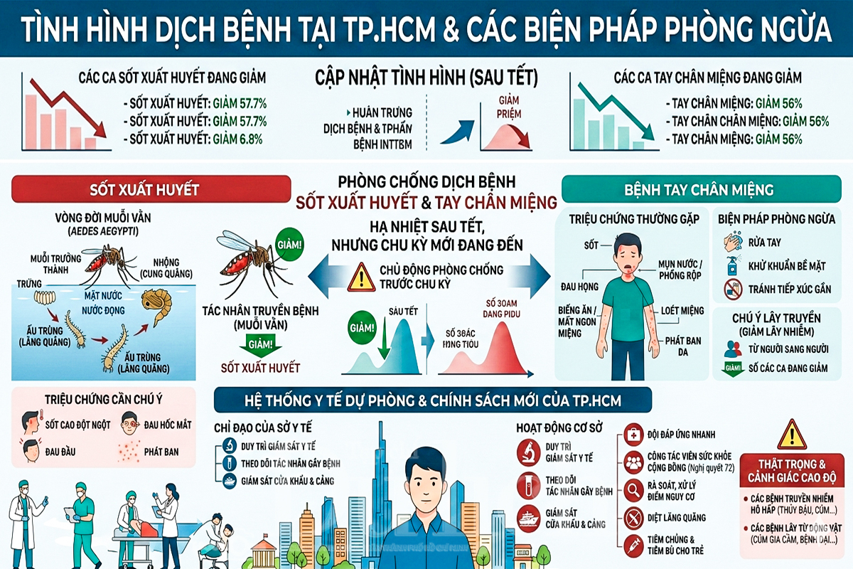 Sốt xuất huyết và tay chân miệng giảm, ngành y tế vẫn ‘siết’ chặt giám sát - 1