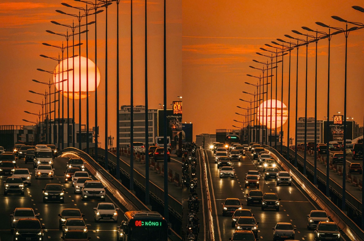 Hoàng hôn như 'lòng đỏ trứng' dưới chân cầu Sài Gòn - 4