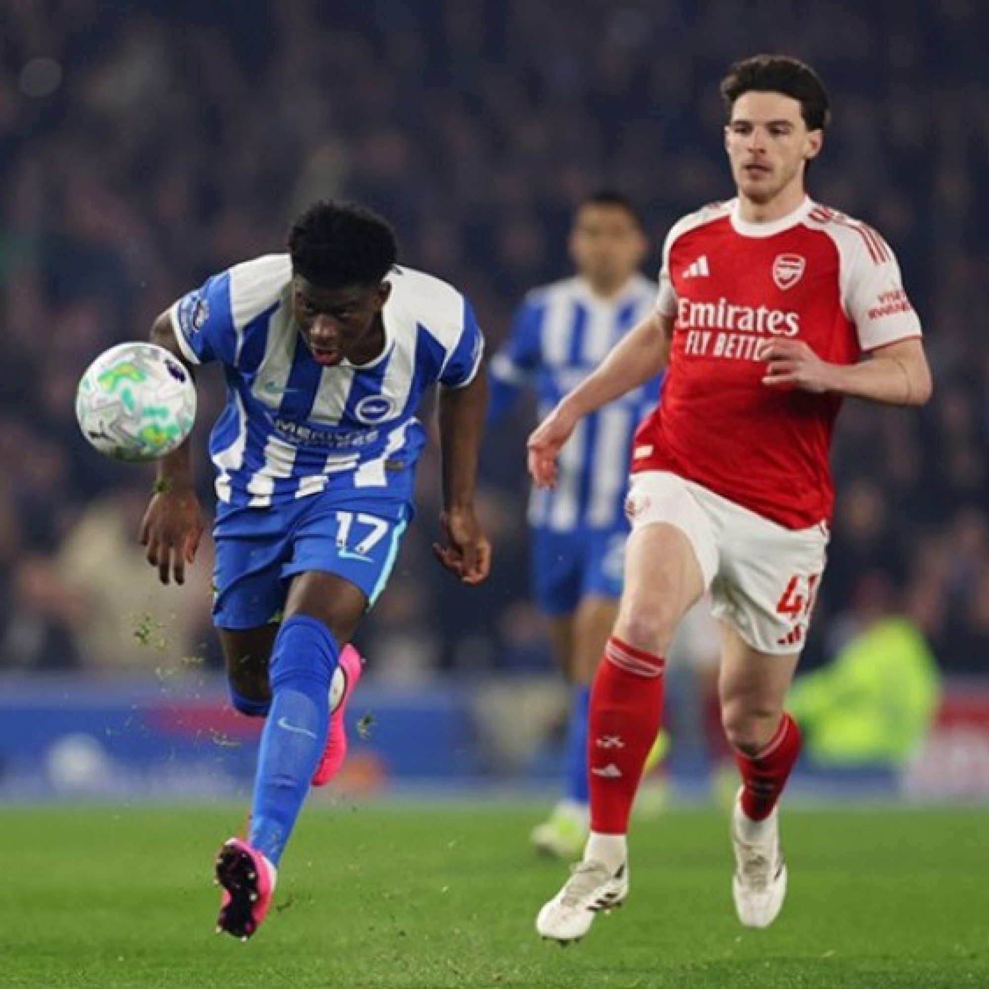  - Video bóng đá Brighton - Arsenal: Saka mở điểm may mắn (Ngoại hạng Anh)