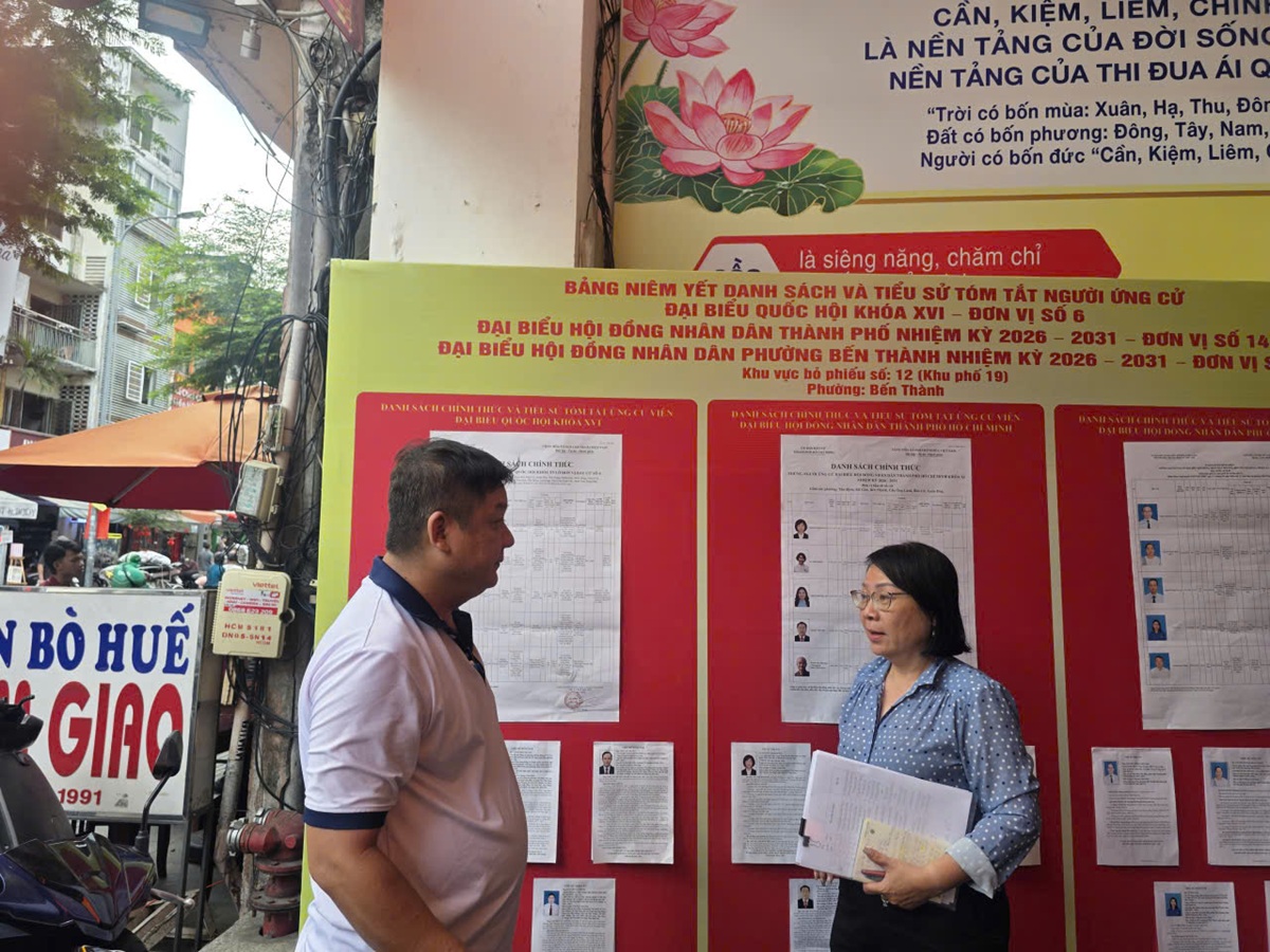 Trưởng khu phố tỉ mỉ ủi từng lá cờ trước ngày bầu cử - 3