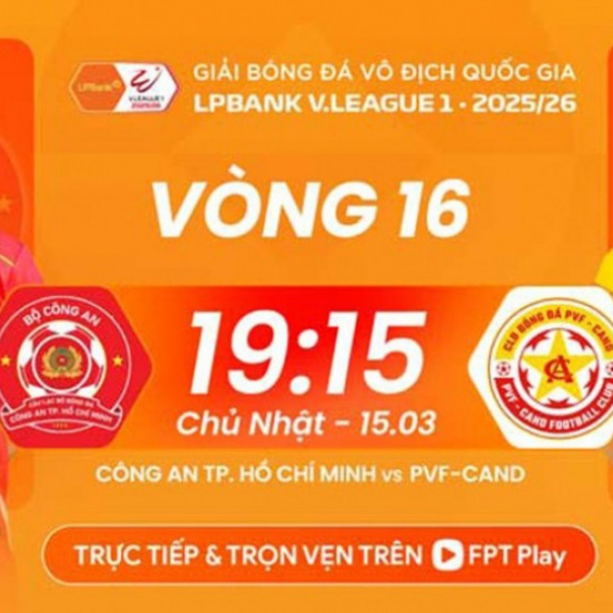  - Trực tiếp bóng đá Công an TP.HCM - PVF-CAND: Tiến Linh đối đầu Xuân Bắc (V-League)