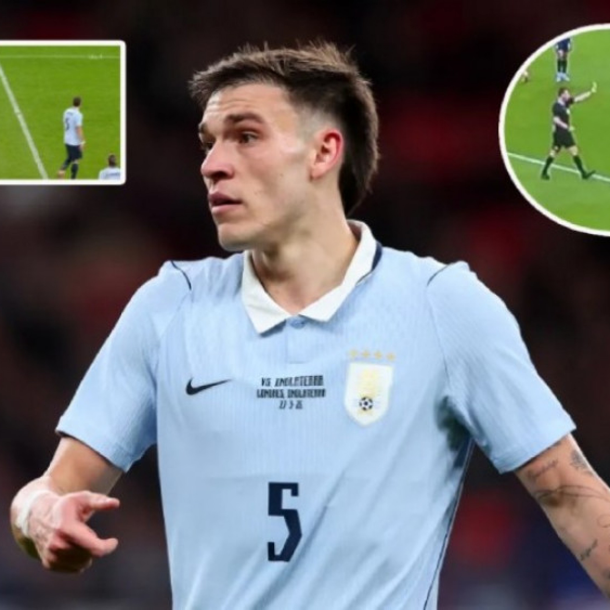  - Tranh cãi trận ĐT Anh - Uruguay: Sao MU ăn 2 thẻ vàng vẫn không bị đuổi