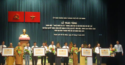 Thành Phố Hồ Chí Minh: 16 Nghệ nhân ưu tú và 10 Di tích lịch sử được tôn vinh - 2