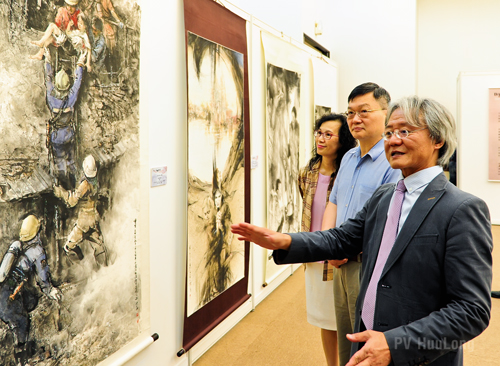 Khai mạc triển lãm mỹ thuật giao lưu văn hóa Da Dun - Đài Trung - 5